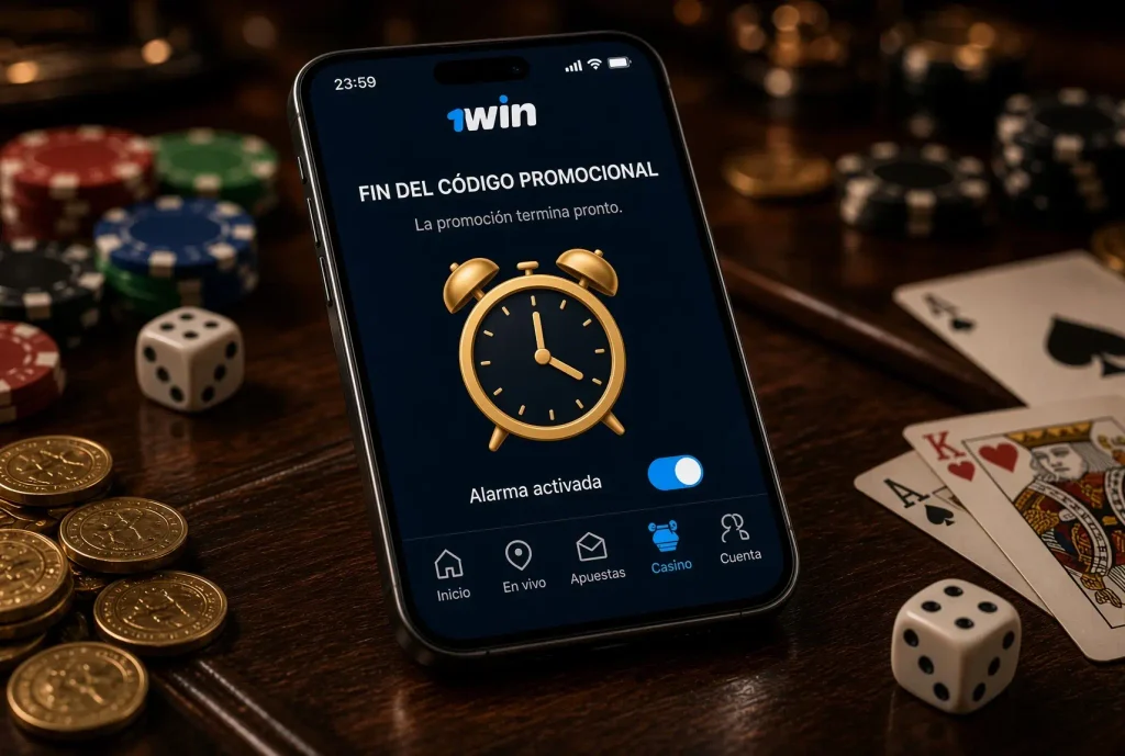 Teléfono con notificación sobre el fin de la bonificación